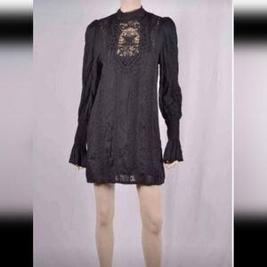 Free People Crochet Trim Mini Dress